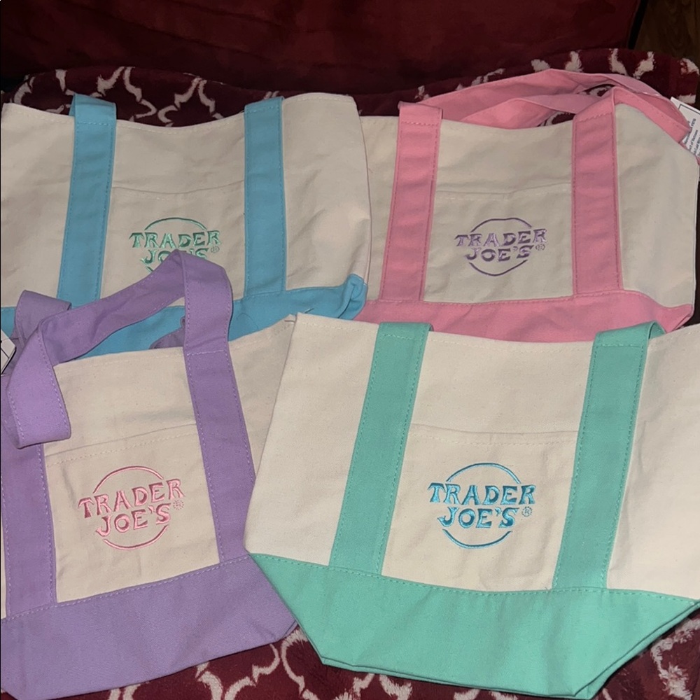 Trader Joe's Canvas Tote Bags Set